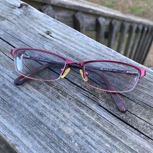 Banana Republic Callie glasses frames 50[]16 130 metallic Burgundy half rim